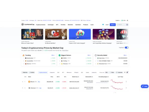 CoinMarketCap - 20 darmowych diamentów!